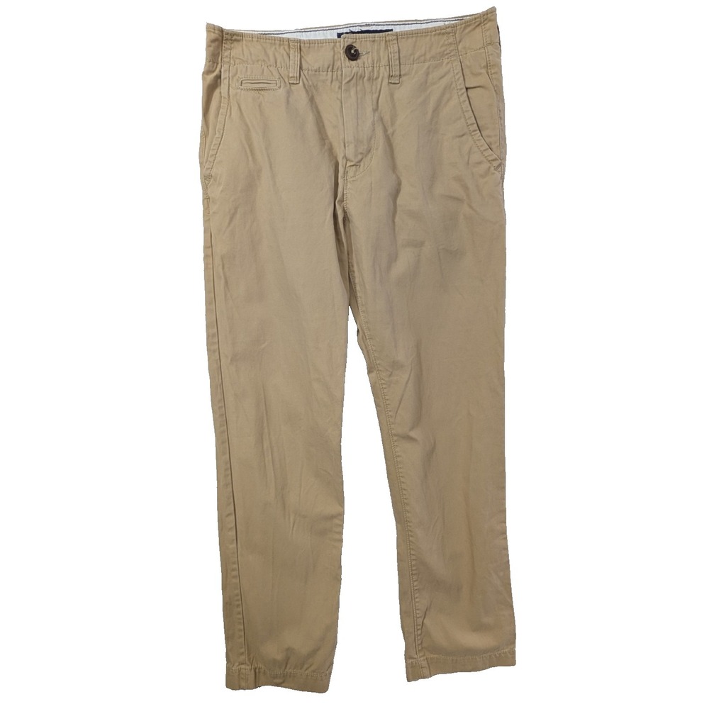 American Eagle Chino Pants Mens 30x32 Khaki Original Straight Casual‎ Preppy